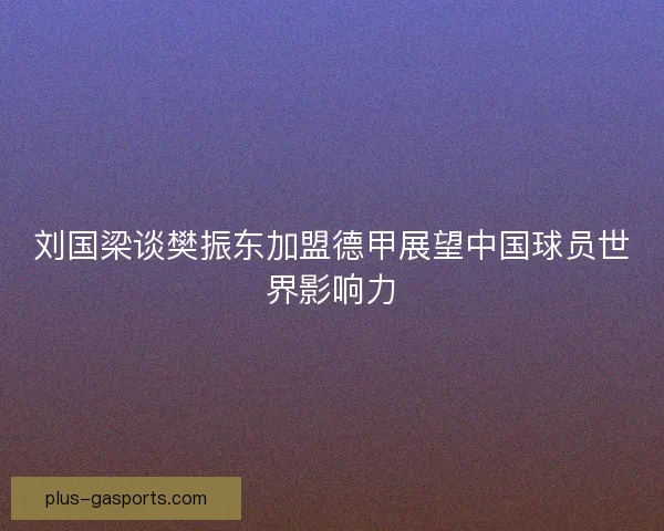 刘国梁谈樊振东加盟德甲展望中国球员世界影响力